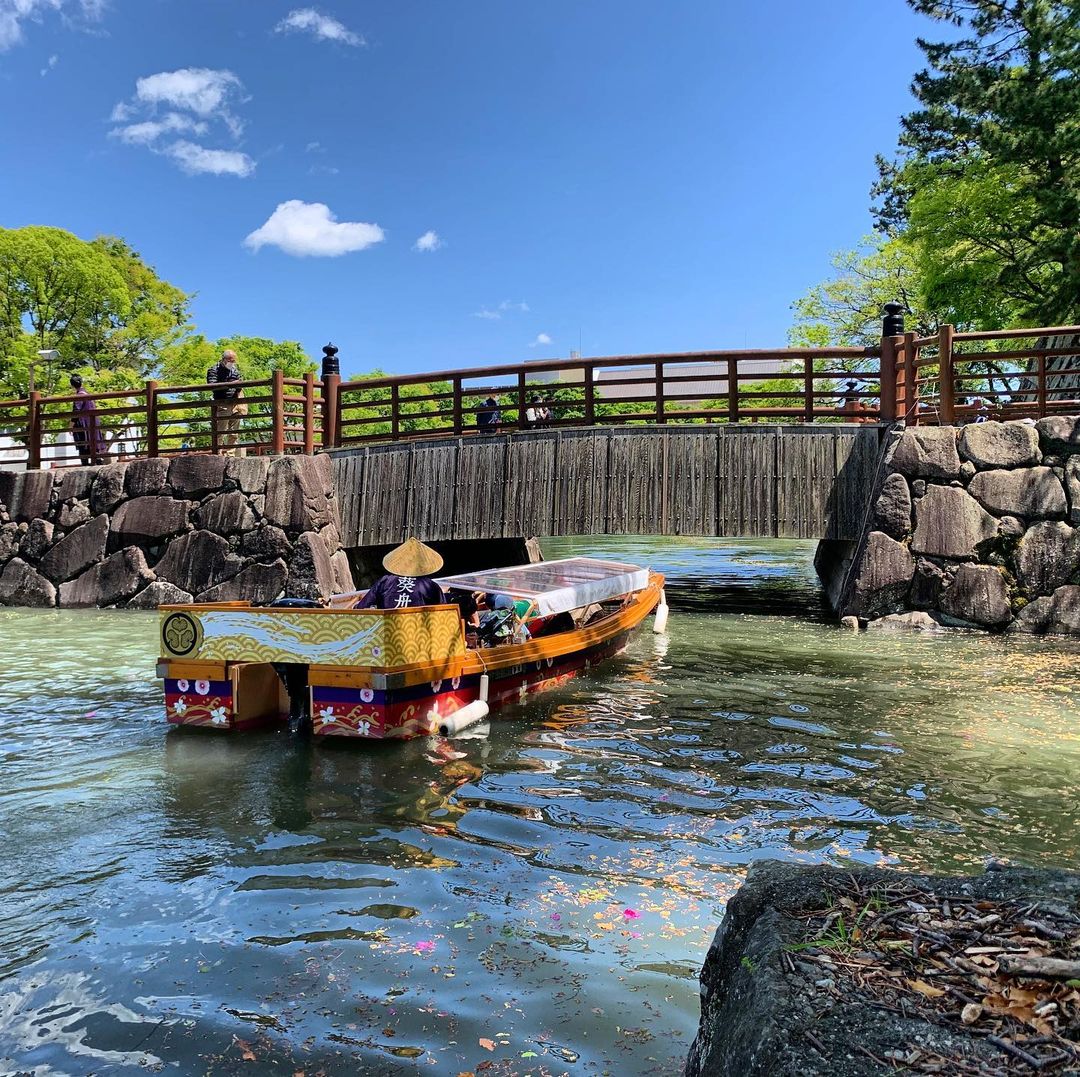 駿府城の遊覧船 葵舟 北門橋