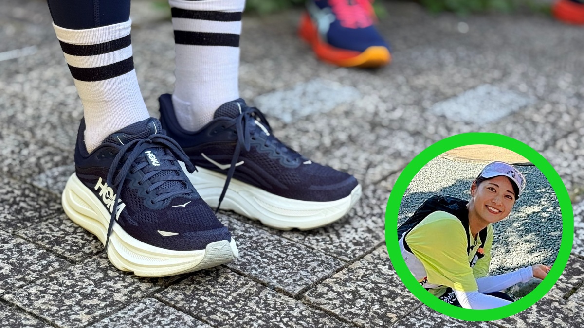 亮と優の静岡をゆる～く走りませんか？ 静岡市編 中村優さんのランシュー HOKA BONDI 9