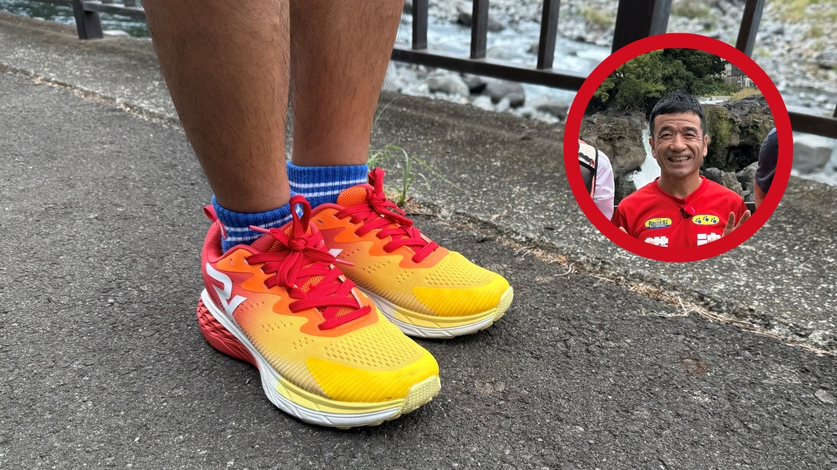 亮と優の静岡をゆる～く走りませんか？：2025年 富士山の絶景と海の幸に恵まれた沼津市RUN！ 猫ひろしさんのランシュー RXフラッシュ BODYMAKER ボディメーカー AS142 RXフラッシュ