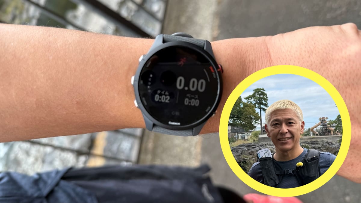 亮と優の静岡をゆる～く走りませんか？：2025年 富士山の絶景と海の幸に恵まれた沼津市RUN！ 田村亮さんのスポーツウォッチ GARMIN Forerunner 255