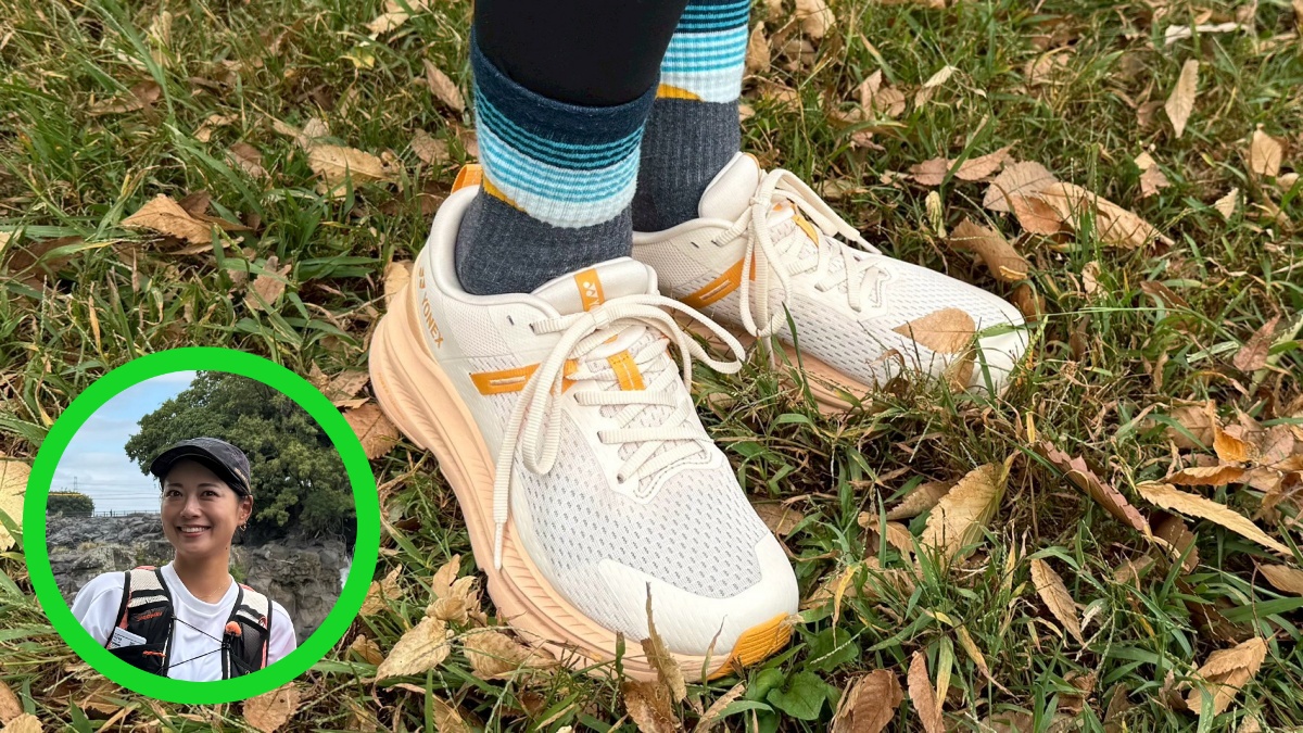 亮と優の静岡をゆる～く走りませんか？：2025年 富士山の絶景と海の幸に恵まれた沼津市RUN！ 中村優さんのランシュー 中村優さんのランシュー ヨネックス スニーカー ランニングシューズ カーボンクルーズグライダーウィメン SHRGL1L