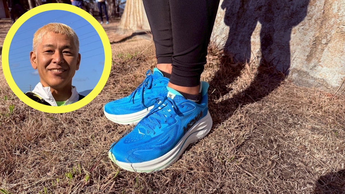 亮と優の静岡をゆる～く走りませんか？：2026年 清水町のスイーツ巡りRUN！ 田村亮さんのランニングシューズ HOKA　CLIFTON 10 WIDE