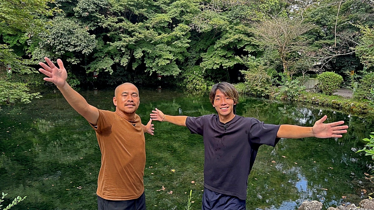 VIVA S-PULSE(ビバエスパルス)第7話 エスパルスのファミリータウン・富士宮市 左吉田豊選手 右蓮川壮大選手 湧玉池