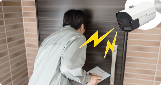 自動フラッシュライトやスピーカーによる威嚇機能