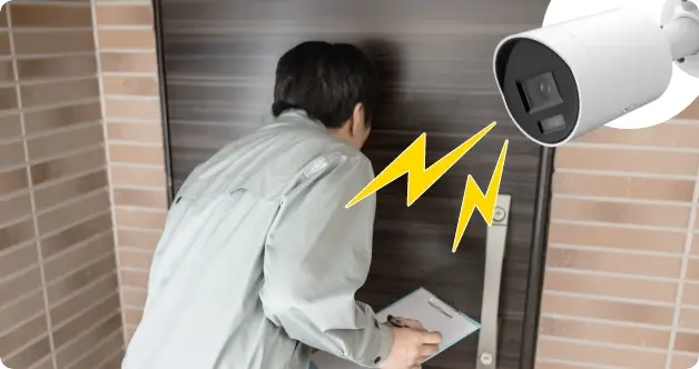 自動フラッシュライトやスピーカーによる威嚇機能