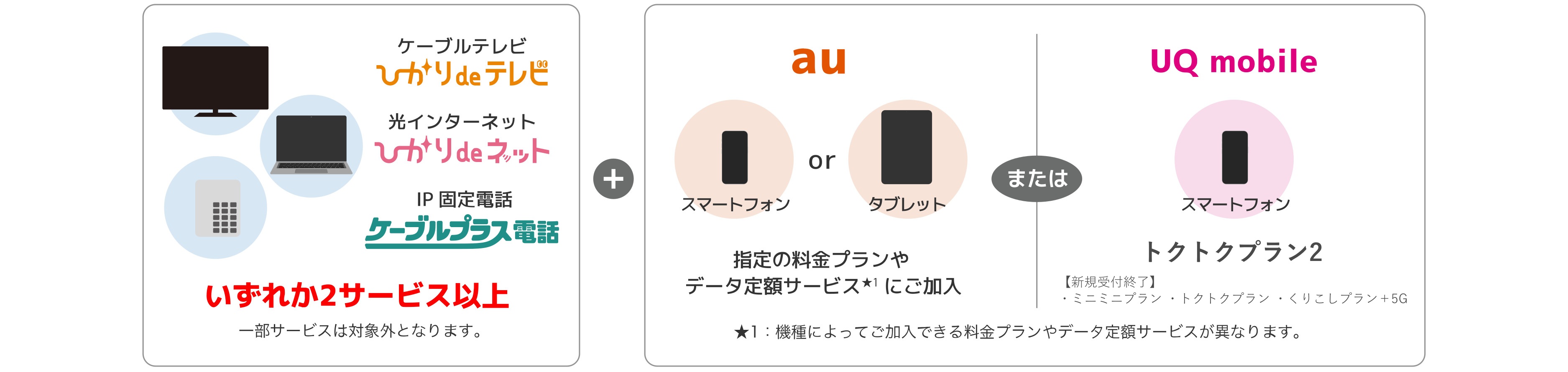 いずれか2サービス以上